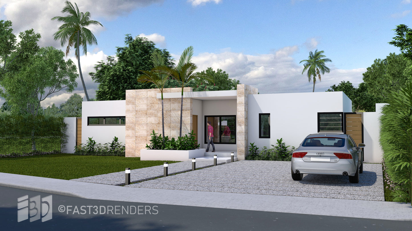 Renderizado 3D Exterior de Fachada