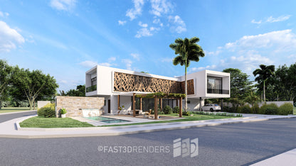 Renderizado 3D Exterior de Fachada