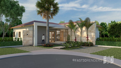 Renderizado 3D Exterior de Fachada