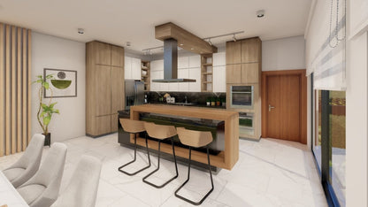 Renderizado 3D Interior de Cocina - Fast 3D Renders