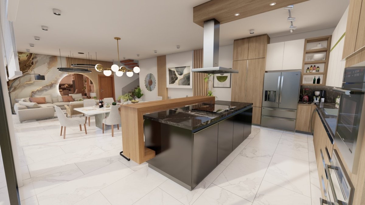 Renderizado 3D Interior de Cocina - Fast 3D Renders