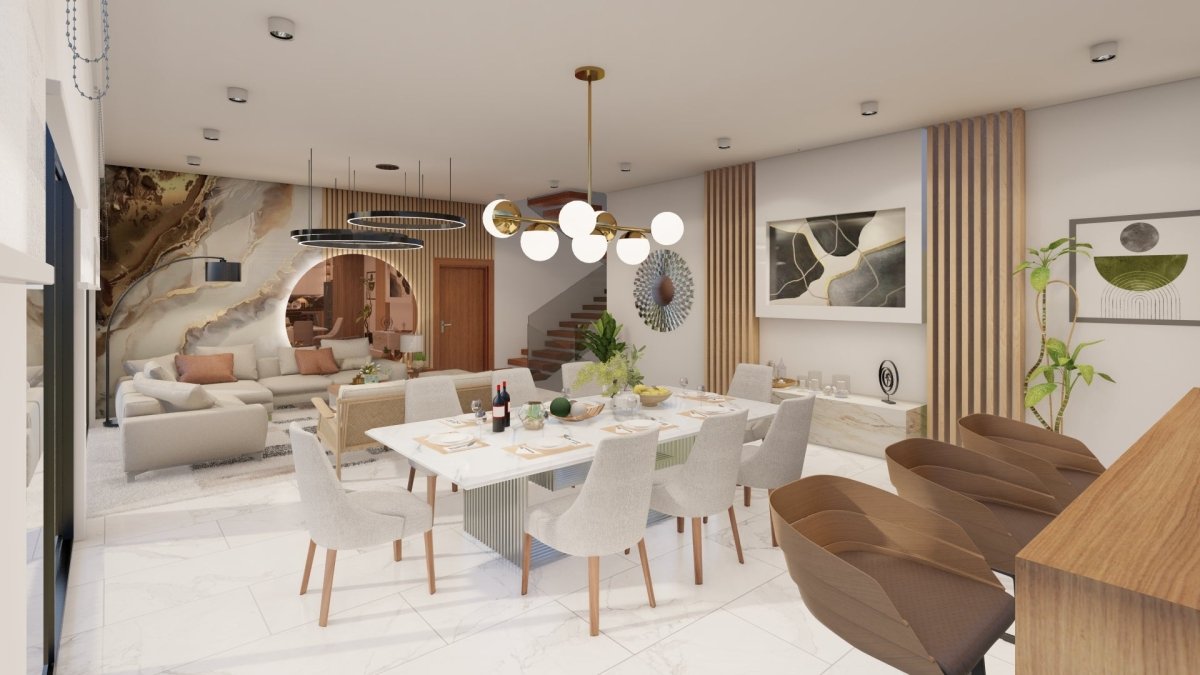 Renderizado 3D Interior de Comedor - Fast 3D Renders