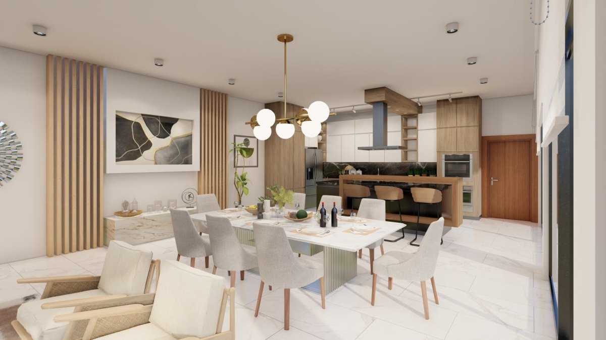 Renderizado 3D Interior de Comedor - Fast 3D Renders